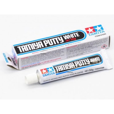 MASSA PLÁSTICA BRANCA P/ ACABAMENTO TAMIYA PUTTY WHITE 32 GRAMAS TAM 87095